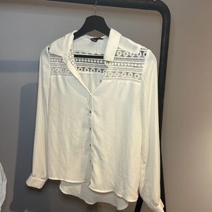 F21 Collared Lace Detail Button down